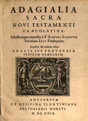 Adagialia Aacra Novi Testamenti Græco-Latina