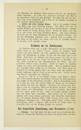 Zustände im 18. Jahrhundert