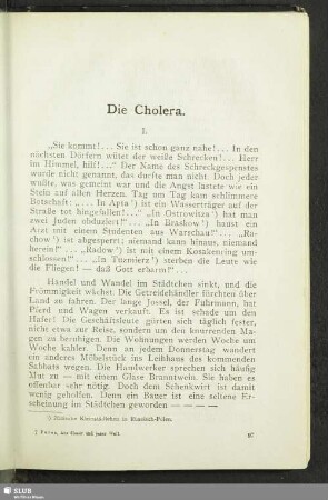 Die Cholera