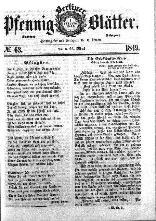 No. 63, 25. u. 26. Mai