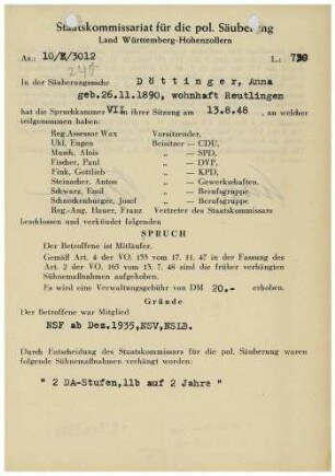 Döttinger, Anna