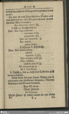Das XII. Cap. Vom Zittern, De Tremore