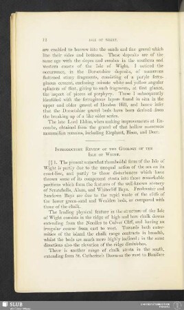 Introductory review of the geology of the Isle of Wight