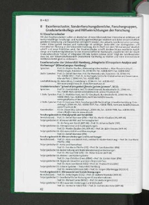 II.1 Exzellenzcluster