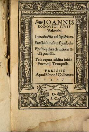 Ioannis Lodovici Vivis Valentini Introductio ad sapientiam