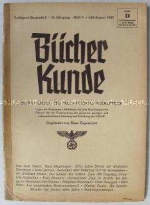 Fachzeitschrift "Bücher Kunde" über das deutsche Verlagswesen und Neuerscheinungen auf dem Büchermarkt