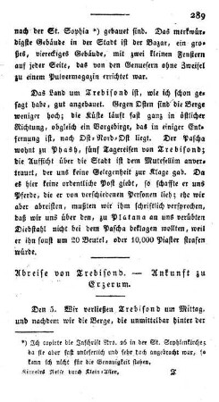 Abreise von Trebisond. - Ankunft zu Erzerum.