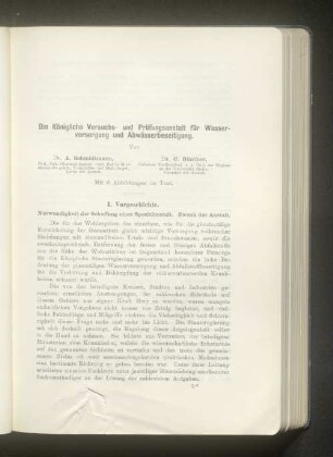 Die Königliche Versuchs- und Prüfungsanstalt für Wasserversorgung und Abwässerbeseitigung