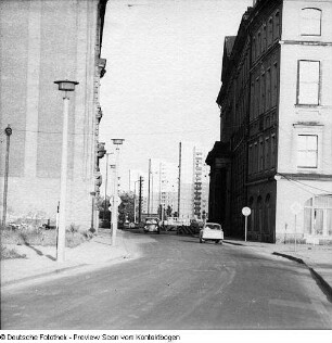 Blick von der Landhausstraße über den Pirnaischen Platz zu den neuen Hochhäusern an der Grunaer Straße