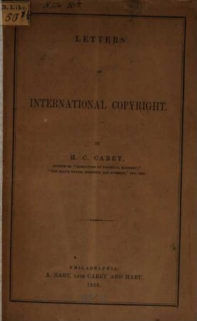 Letters on international copyright