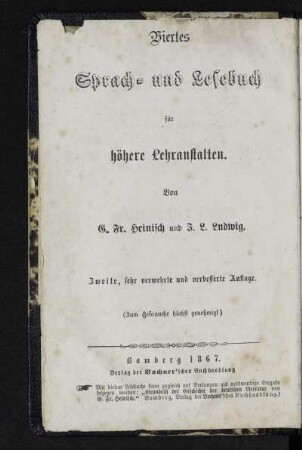 Die Sprache der Prosa, Poesie und Beredsamkeit : theoretisch erläutert und mit vielen Beispielen aus den Schriften der besten deutschen Klassiker versehen : für höhere Lehranstalten