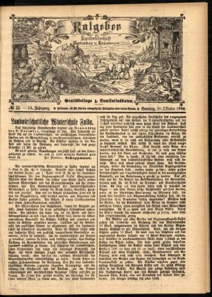 Ausgabe vom Sonntag, den 30. Oktober 1904.