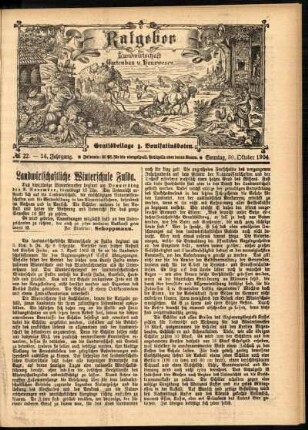 Ausgabe vom Sonntag, den 30. Oktober 1904.