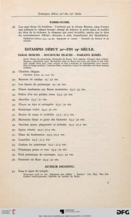 Estampes début 20e - fin 19e siècle (Nr. 39-74)