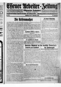 Essener Arbeiter-Zeitung. 1919-1926