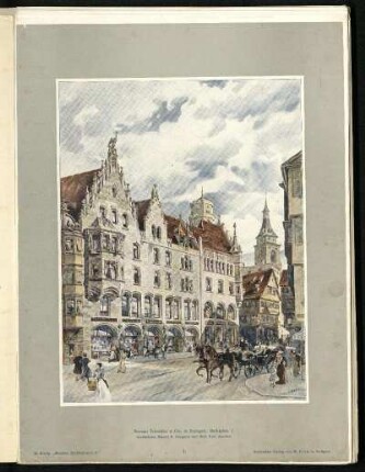 Neubau Tritschler & Cie. in Stuttgart, Marktplatz 7. Außenansicht.