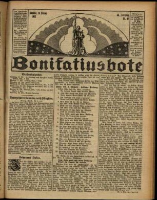 Erste Ausgabe vom Sonntag, den 16. Oktober 1927.