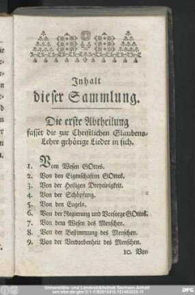 Inhalt dieser Sammlung.