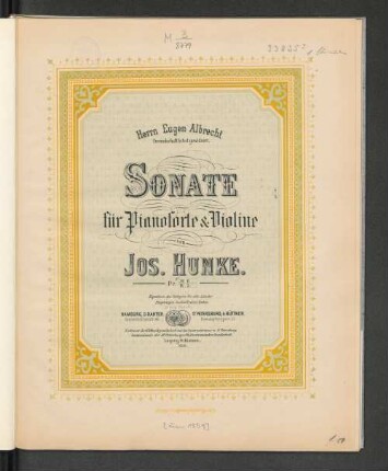 Sonate für Pianoforte & Violine