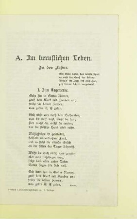 A. Im beruflichen Leben