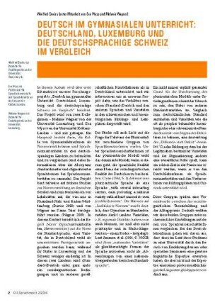 Deutsch im Gymnasialen Unterricht