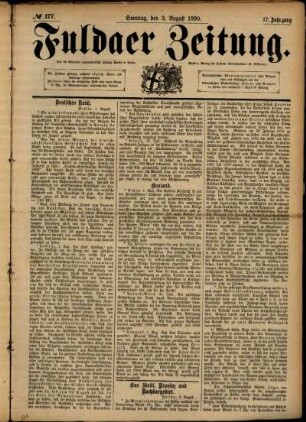 Ausgabe vom Sonntag, den 03. August 1890.
