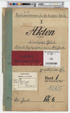 Das neubesetzte Gebiet: Kulturelle Angelegenheiten insbes. Verschiedene kulturelle Zwecke