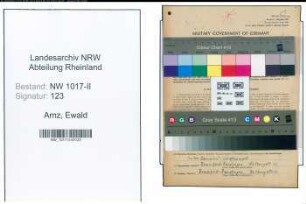 Entnazifizierung Ewald Arnz , geb. 24.07.1907 (Mitinhaber)