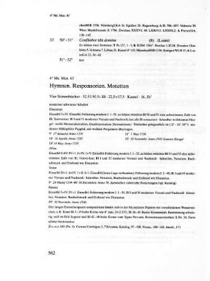 4° Ms. Mus. 43 - 4° Ms. Mus. 96