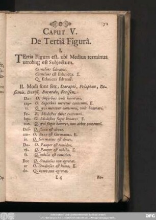Caput V. De Tertiâ Figurâ.