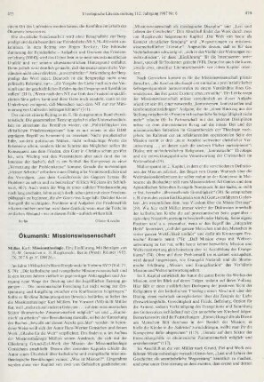 473-475 [Rezension] Müller, Karl, Missionstheologie