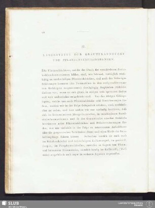 II. Lagerstätte der Kräuterabdrücke und Pflanzenversteinerungen