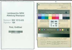 Entnazifizierung Gottfried Rutz , geb. 28.05.1891 ()