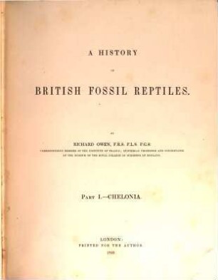 A history of British fossil reptiles, [1]. [Text]