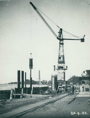Fähranlage und Bollwerk, Swinemünde (Ostswine), 1933