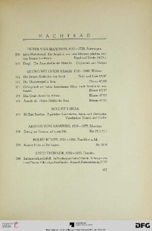 Nachtrag (Nr. 370-380)