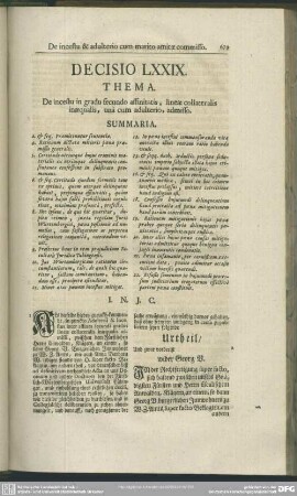 Decisio LXXIX. De incestu in gradu secundo affinitatis, lineae collateralis inaequalis, una cum adulterio, admisso