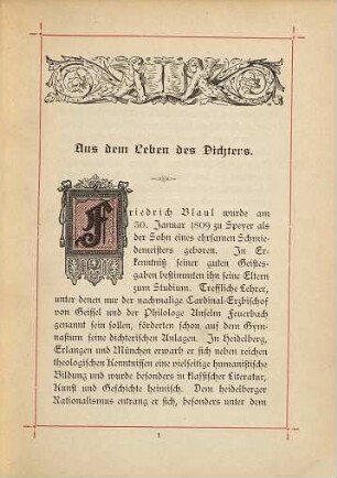 Lieder und Gedichte von Friedrich Blaul : Heimwärts. Mit dem Bildnisse des Verfassers