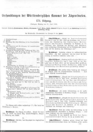 173. Sitzung, Stuttgart, 11.6.1906