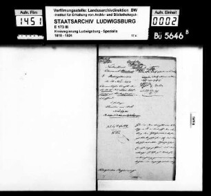 Kommunsachen: Stiftungswesen (Liegenschaften), Oberamt Marbach
