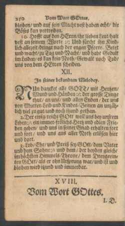 XVIII. Vom Wort Gottes.
