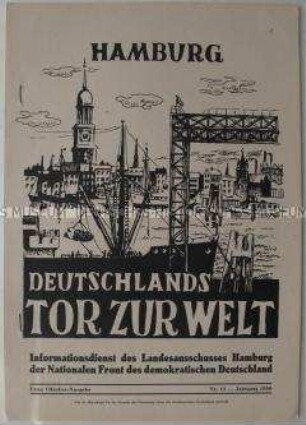 Hektografiertes Mitteilungsblatt der Nationalen Front für Hamburg