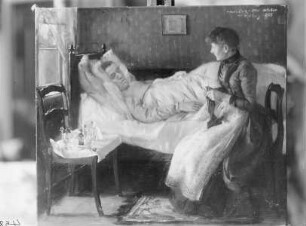 Vater Franz Heinrich Corinth auf dem Krankenlager