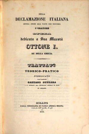 Della declamazione italiana estera anche alla parte che rignarda l'oratore ...