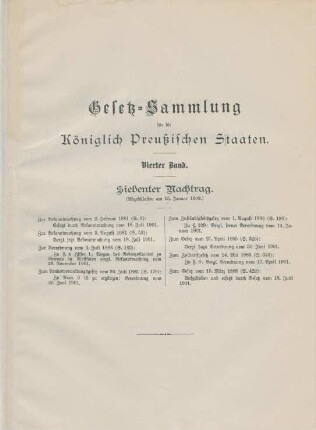 Siebenter Nachtrag