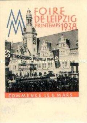 Vignette zur Leipziger Frühjahrsmesse 1938 (in französischer Sprache)