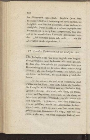 VI. Von den Beywörtern mit der Endsylbe sam