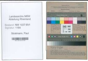 Entnazifizierung Paul Stratmann , geb. 18.03.1898 (Zahnarzt)
