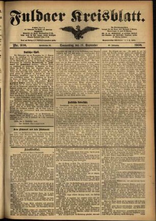 Ausgabe vom Donnerstag, den 10. September 1908.