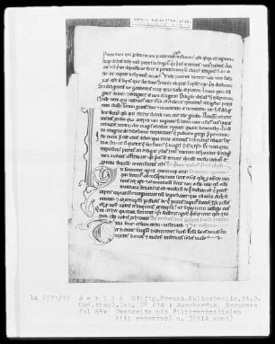 Bernhardus, Sermones quadragesimales — Initiale H (ii) und Initiale T (ria), Folio 85 verso